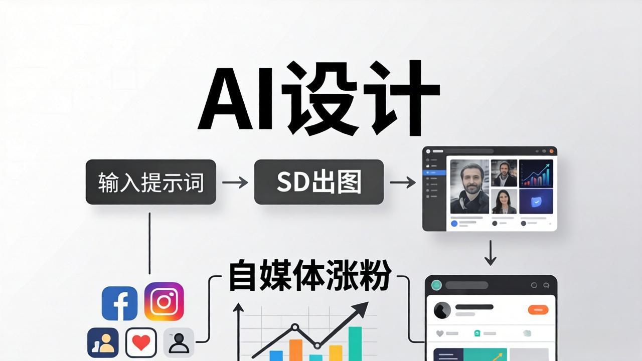 人人都是AI设计师：SD出图+自媒体涨粉一站教学，告别图文素材焦虑，AI设计让你轻松避开内卷-云阁资源网
