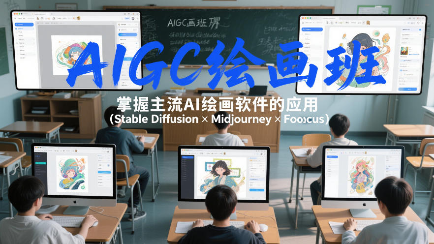 AIGC绘画班，掌握主流Ai绘画软件的应用(Stable Diffusion x Midjourney x Fooocus)-云阁资源网