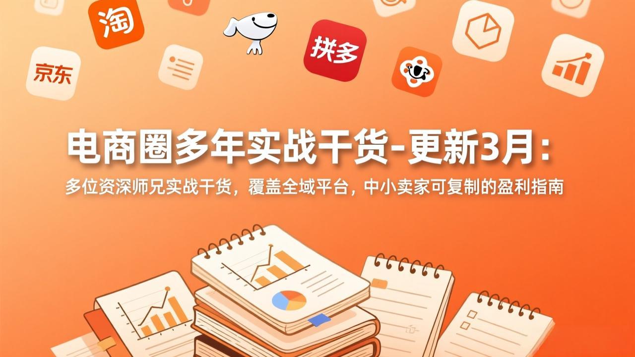 电商圈多年实战干货-更新3月：多位资深师兄实战干货，覆盖全域平台，中小卖家可复制的盈利指南-云阁资源网