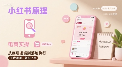 小红书原理以及详细实操流程，小红书电商教程-云阁资源网