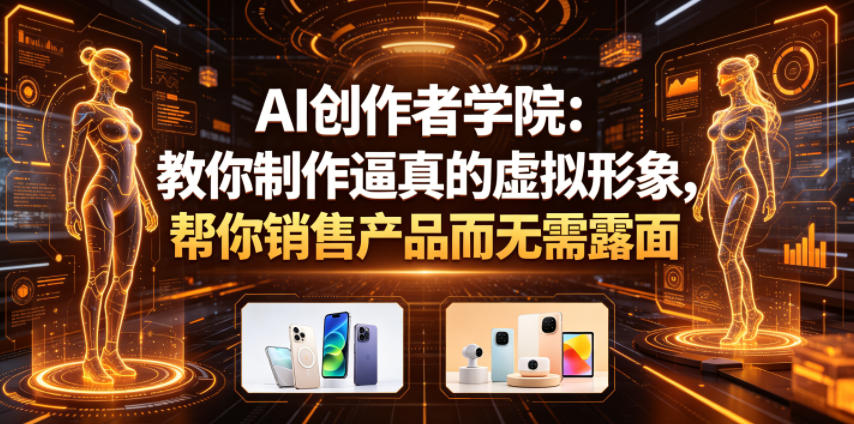 AI创作者学院:教你制作逼真的虚拟形象,帮你销售产品而无需露面【原创双语字幕】-云阁资源网
