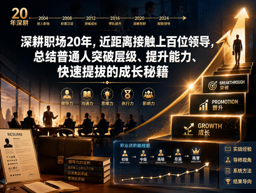 付费文章:深耕职场20年,近距离接触上百位领导,总结普通人突破层级、提升能力、快速提拔的成长秘籍(全网独家干货)-云阁资源网