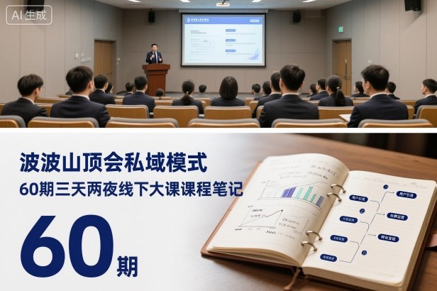 波波山顶会私域模式60期三天两夜线下大课课程笔记(文档)-云阁资源网