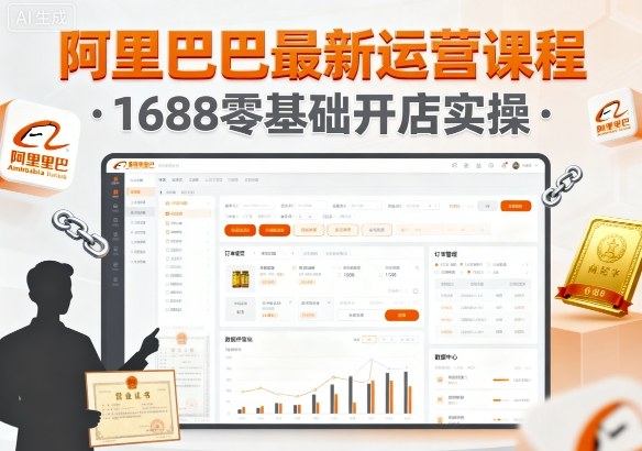 阿里巴巴最新运营课程，1688零基础开店实操-云阁资源网