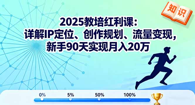 2025教培红利课：详解IP定位、创作规划、流量变现，新手90天实现月入20万-云阁资源网