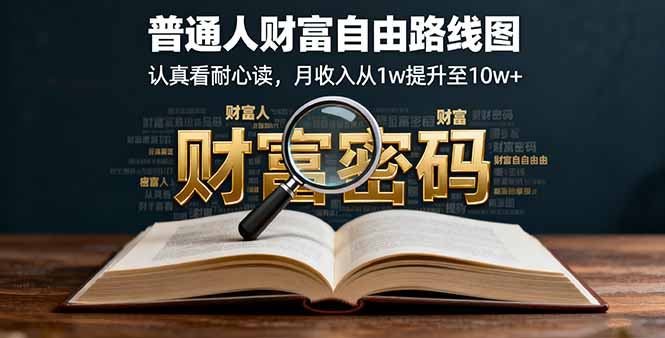 某付费文：普通人财富自由路线图，认真看耐心读，月收入从1w提升至10w+-云阁资源网