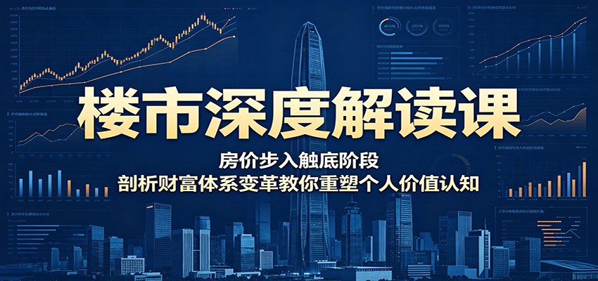 楼市深度解读课：房价步入触底阶段，剖析财富体系变革教你重塑个人价值认知-云阁资源网