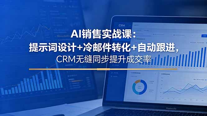 AI销售实战课：提示词设计+冷邮件转化+自动跟进，CRM无缝同步提升成交率-云阁资源网