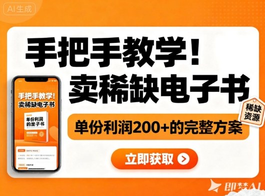 手把手教学！在小红书卖稀缺电子书，单份利润2张+的完整方案-云阁资源网