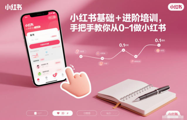 小红书基础+进阶培训,手把手教你从0-1做小红书-云阁资源网