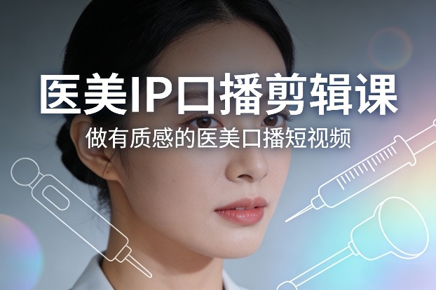 医美IP口播剪辑课，做有质感的医美口播短视频-云阁资源网