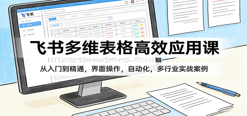飞书多维表格高效应用课：从入门到精通，界面操作，自动化，多行业实战案例-云阁资源网