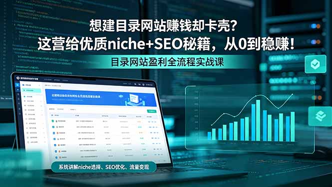 想建目录网站赚钱却卡壳？这营给优质 niche+SEO 秘籍，从 0 到稳赚！-云阁资源网
