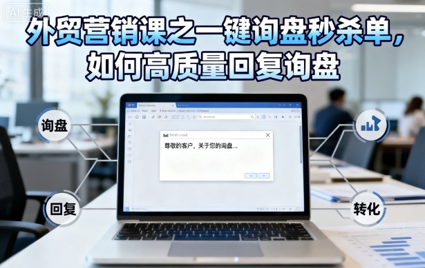 外贸营销课之一键询盘秒杀单，如何高质量回复询盘-云阁资源网