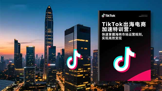 TikTok出海电商加速特训营：快速掌握海外市场运营规则，实现高效变现-云阁资源网
