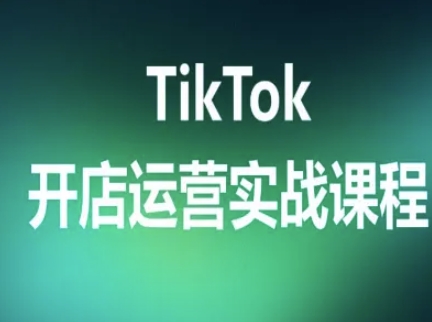 TikTok开店运营实战课程，TK跨境电商实操全流程-云阁资源网