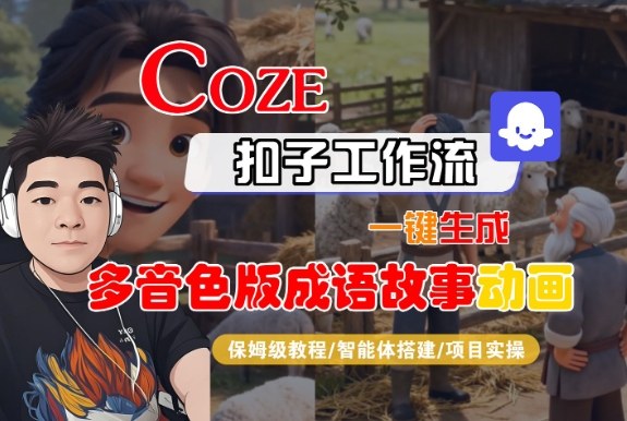 Coze扣子智能体工作流一键生成“多音色版成语故事“动画,全流程保姆级教学-云阁资源网