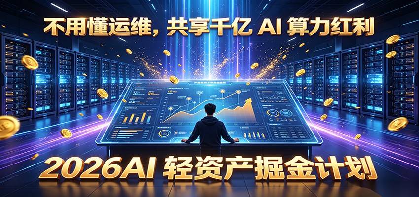 不用懂运维,共享千亿 AI 算力红利,2026AI 轻资产掘金计划-云阁资源网