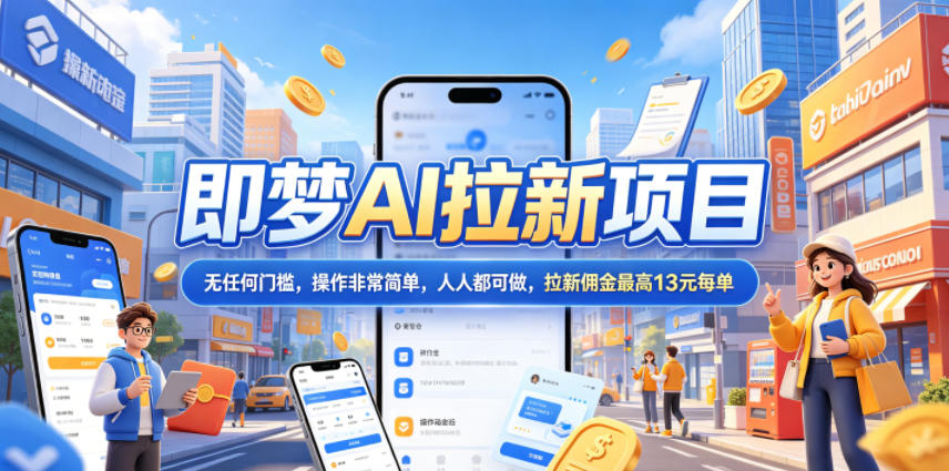 2026年即梦AI拉新项目最新玩法，无任何门槛，操作非常简单，人人都可做，拉新佣金最高13米每单(更新6月30日)-云阁资源网