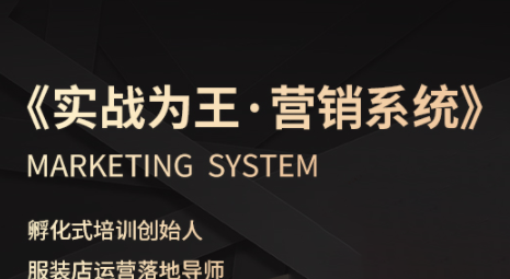 老杨·服装老板必修课《实战为王-营销系统》实现业绩被动式增长-云阁资源网