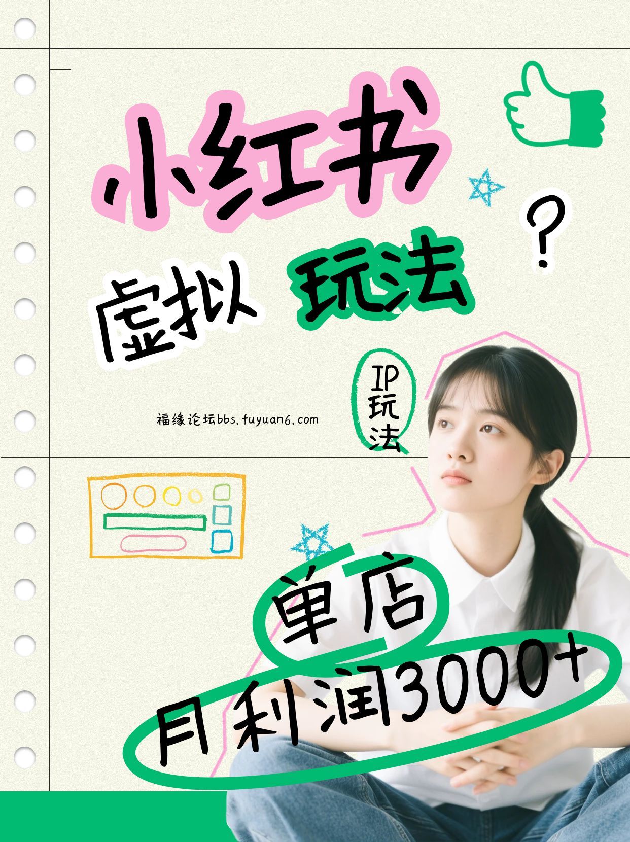 小红书虚拟玩法(铺货流和单品玩法)，单店月利润3000+，IP打法+原创商品(0违规)-云阁资源网