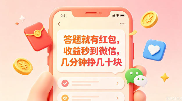 答题就有红包,收益秒到微信,几分钟挣几十块,学生党上班族宝妈都可以玩【揭秘】-云阁资源网