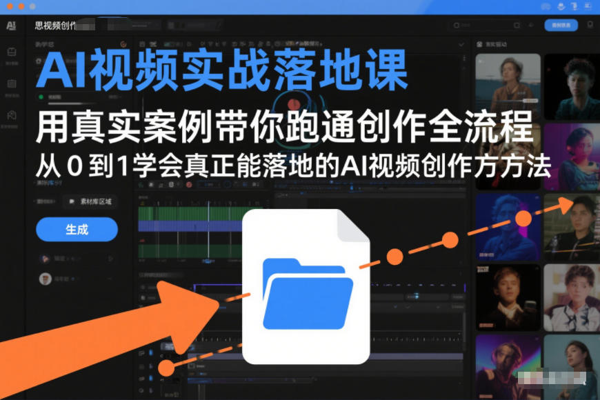 AI视频实战落地课，用真实案例带你跑通创作全流程，从0到1学会真正能落地的AI视频创作方法-云阁资源网