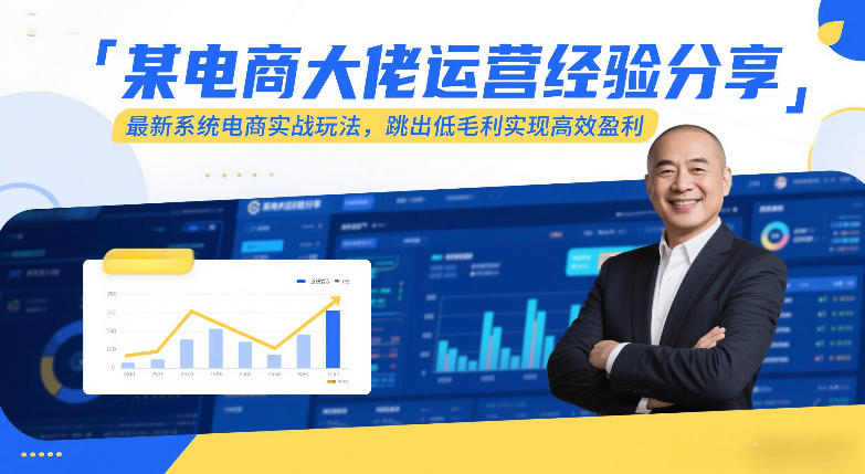 某电商大佬运营经验分享，最新系统电商实战玩法，跳出低毛利实现高效盈利(更新)-云阁资源网
