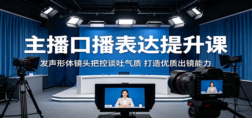 主播口播表达提升课：发声形体镜头把控谈吐气质，打造优质出镜能力-云阁资源网