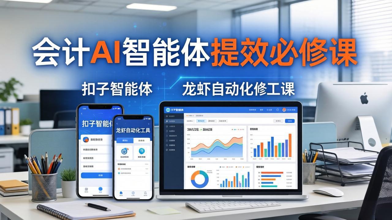 财务会计AI智能体提效必修课：扣子智能体+龙虾自动化+报表分析，一站式提升财务工作效率-云阁资源网