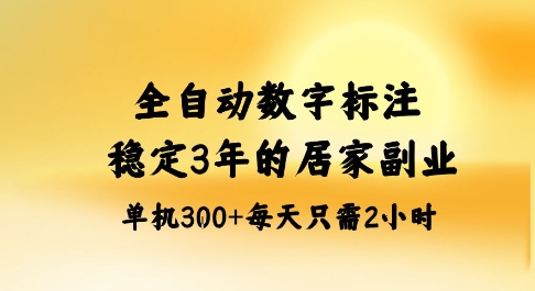 全自动数字标注，稳定3年的蓝海项目，居家也能矩阵开干的副业，单机日入3张+【揭秘】-云阁资源网