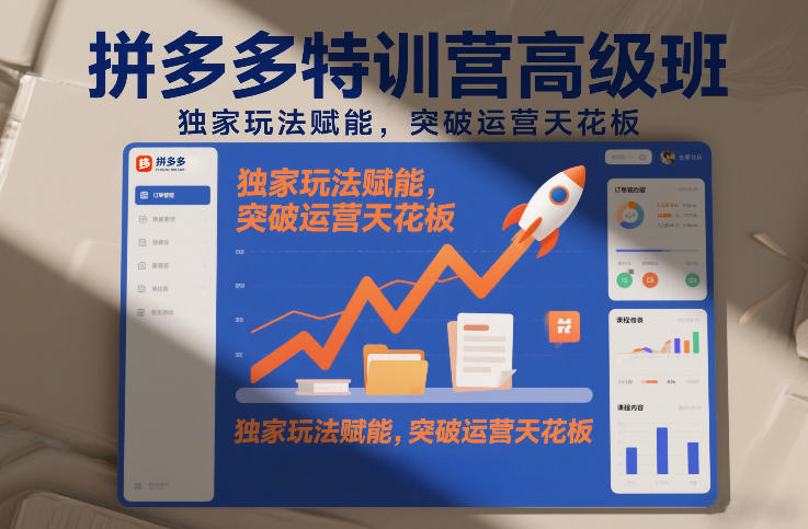 拼多多特训营高阶班，独家玩法赋能，突破运营天花板(更新26年2月)-云阁资源网