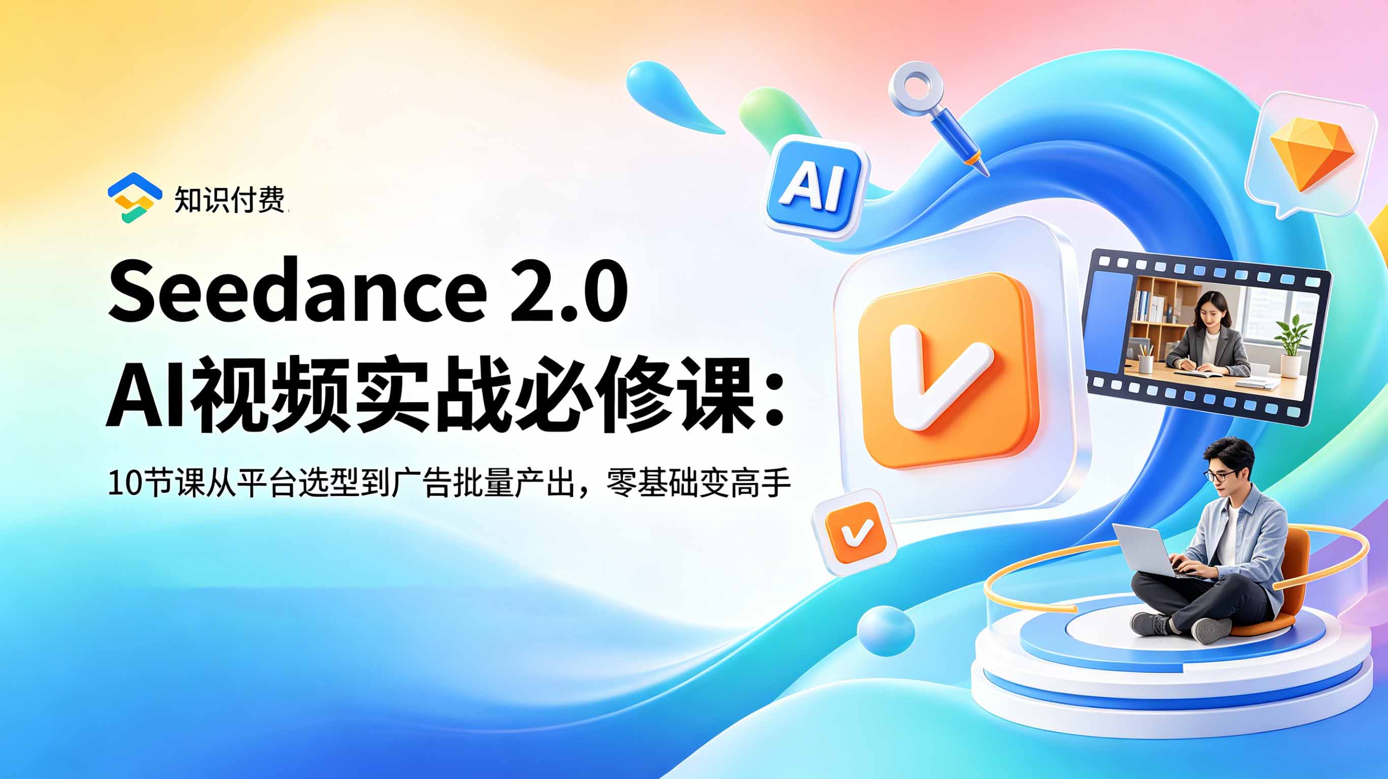 Seedance 2.0 AI视频实战必修课:10节课从平台选型到广告批量产出,零基础变高手-云阁资源网
