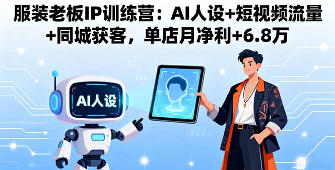 服装老板IP训练营：AI人设+短视频流量+同城获客，单店月净利+6.8万-云阁资源网