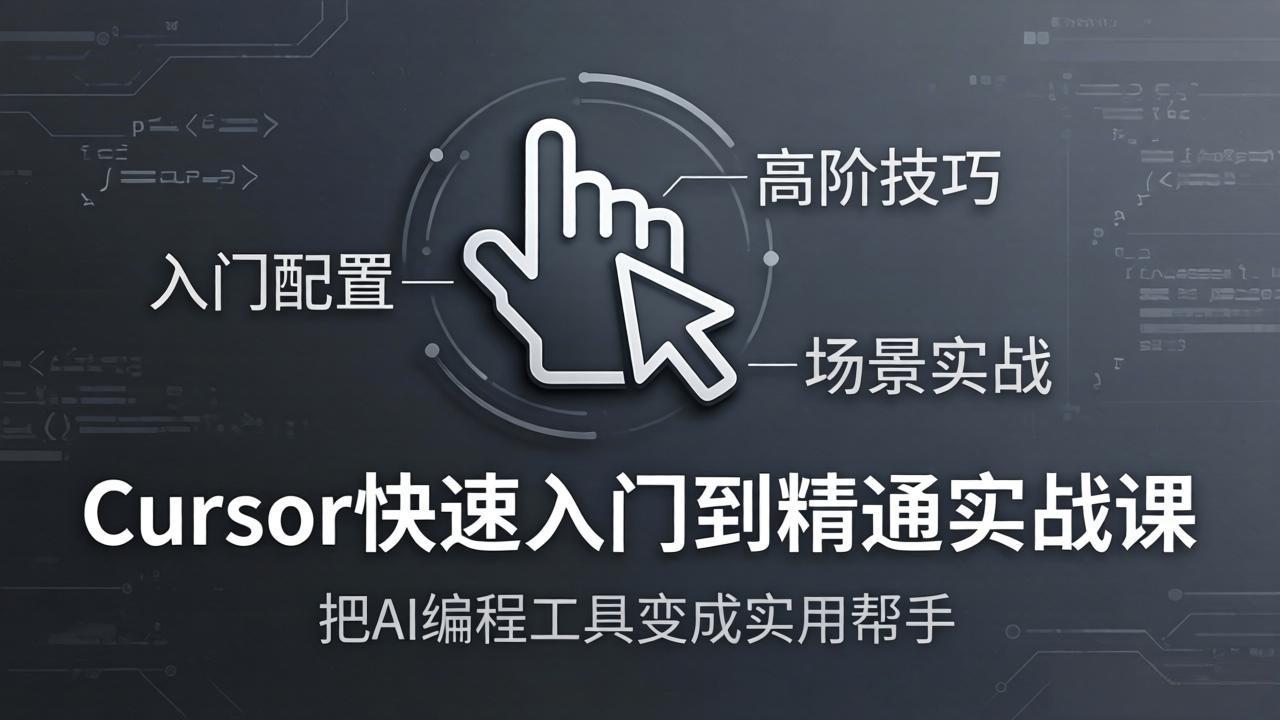 Cursor快速入门到精通实战课：入门配置+高阶技巧+场景实战，把AI编程工具变成实用帮手-云阁资源网