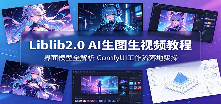 Liblib2.0 AI生图生视频教程：界面模型全解析，ComfyUI工作流落地实操-云阁资源网