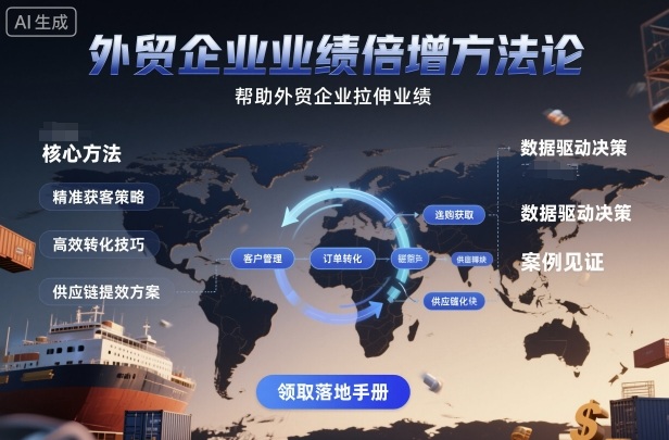 外贸企业业绩倍增方法论，帮助外贸企业拉伸业绩-云阁资源网