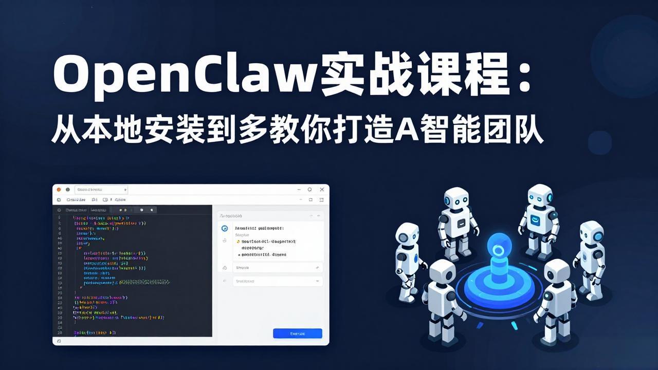 OpenClaw实战课程：从本地安装到多Agent协同，手把手教你打造AI智能团队-云阁资源网