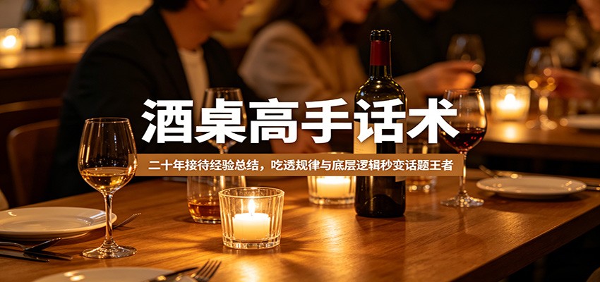 酒桌高手话术：二十年接待经验总结，吃透规律与底层逻辑秒变话题王者-云阁资源网