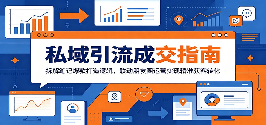 私域引流成交指南：拆解笔记爆款打造逻辑，联动朋友圈运营实现精准获客转化-云阁资源网