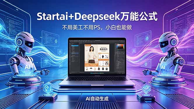 AI自动做电商详情页：Startai+Deepseek万能公式，不用美工不用PS，小白也能做-云阁资源网