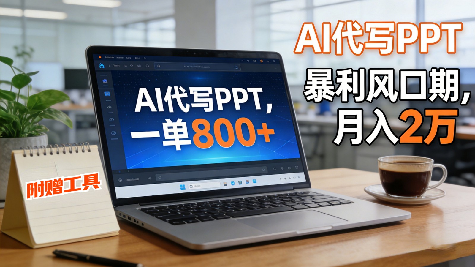 AI 代写做 PPT！一单狂赚 800+，风口期月入 2 万(工具 + 提示词直接送)-云阁资源网