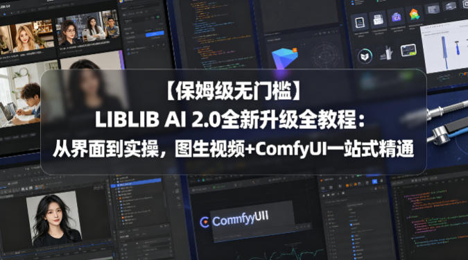 【保姆级无门槛】LIBLIB AI 2.0全新升级全教程：从界面到实操，图生视频+ComfyUI一站式精通-云阁资源网