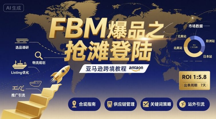 FBM爆品之抢滩登陆-亚马逊跨境教程-云阁资源网