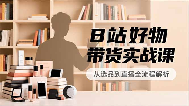 B站好物带货实战课，账号定位、选品拍摄、运营变现，全流程教学，实现UP主月入过万-云阁资源网