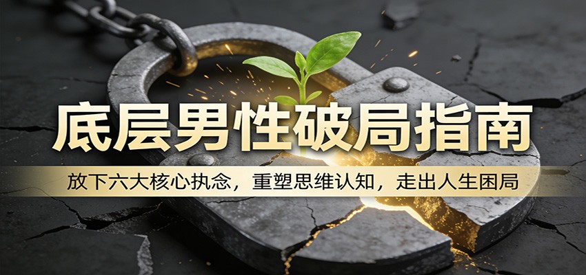 底层男性破局指南：放下六大核心执念，重塑思维认知，走出人生困局-云阁资源网