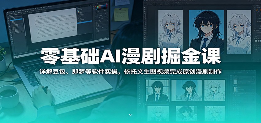 零基础AI漫剧掘金课：详解豆包、即梦等软件实操，依托文生图视频完成原创漫剧制作-云阁资源网