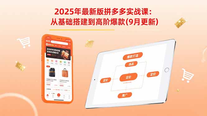 2025年最新版拼多多实战课：从基础搭建到高阶爆款(9月更新-云阁资源网