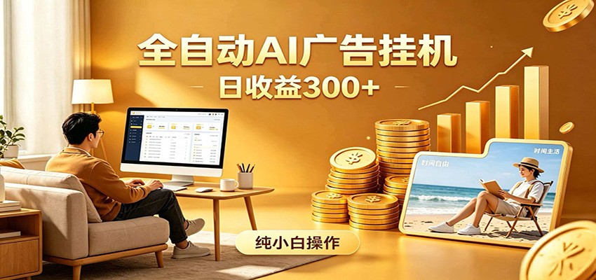 AI风口项目，全程解放双手，后台自动运行赚取收益，每天稳定收益300+-云阁资源网