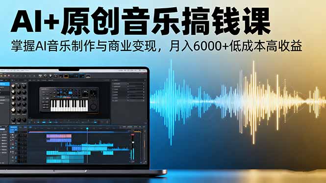 AI+原创音乐搞钱课：掌握AI音乐制作与商业变现，月入6000+低成本高收益-云阁资源网